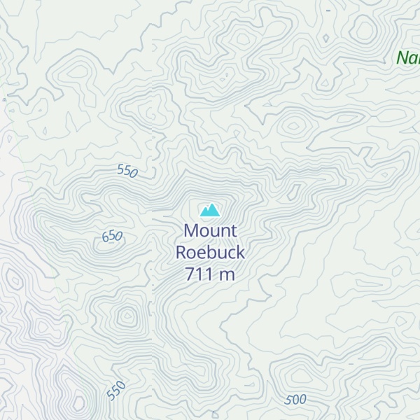 Map of Mount Roebuck