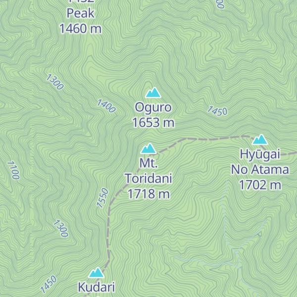 Map of Mt. Toridani