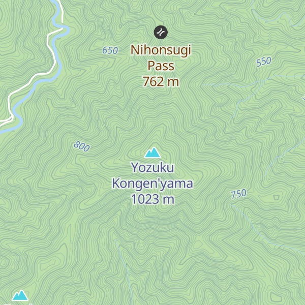 Map of Yozuku Kongen'yama