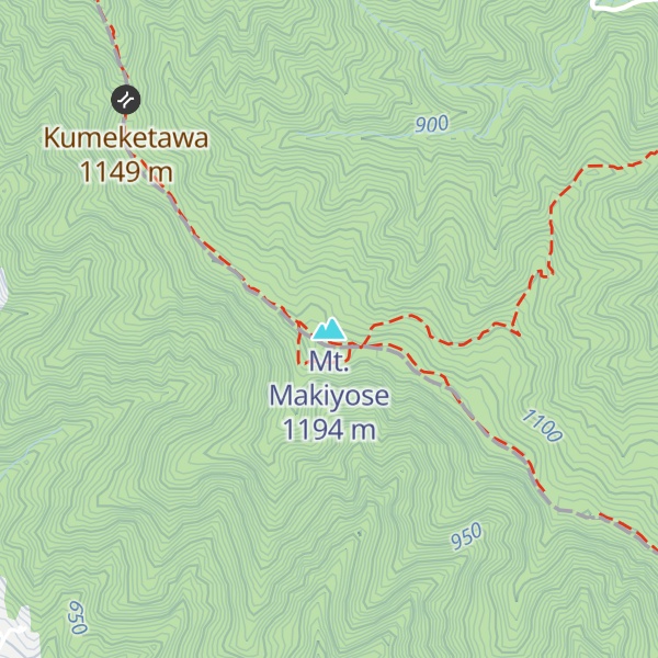 Map of Mt. Makiyose