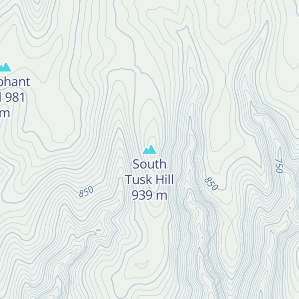 Map of South Tusk Hill