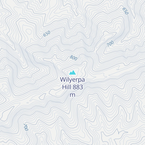 Map of Wilyerpa Hill