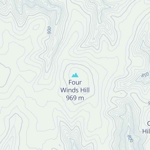 Map of Four Winds Hill