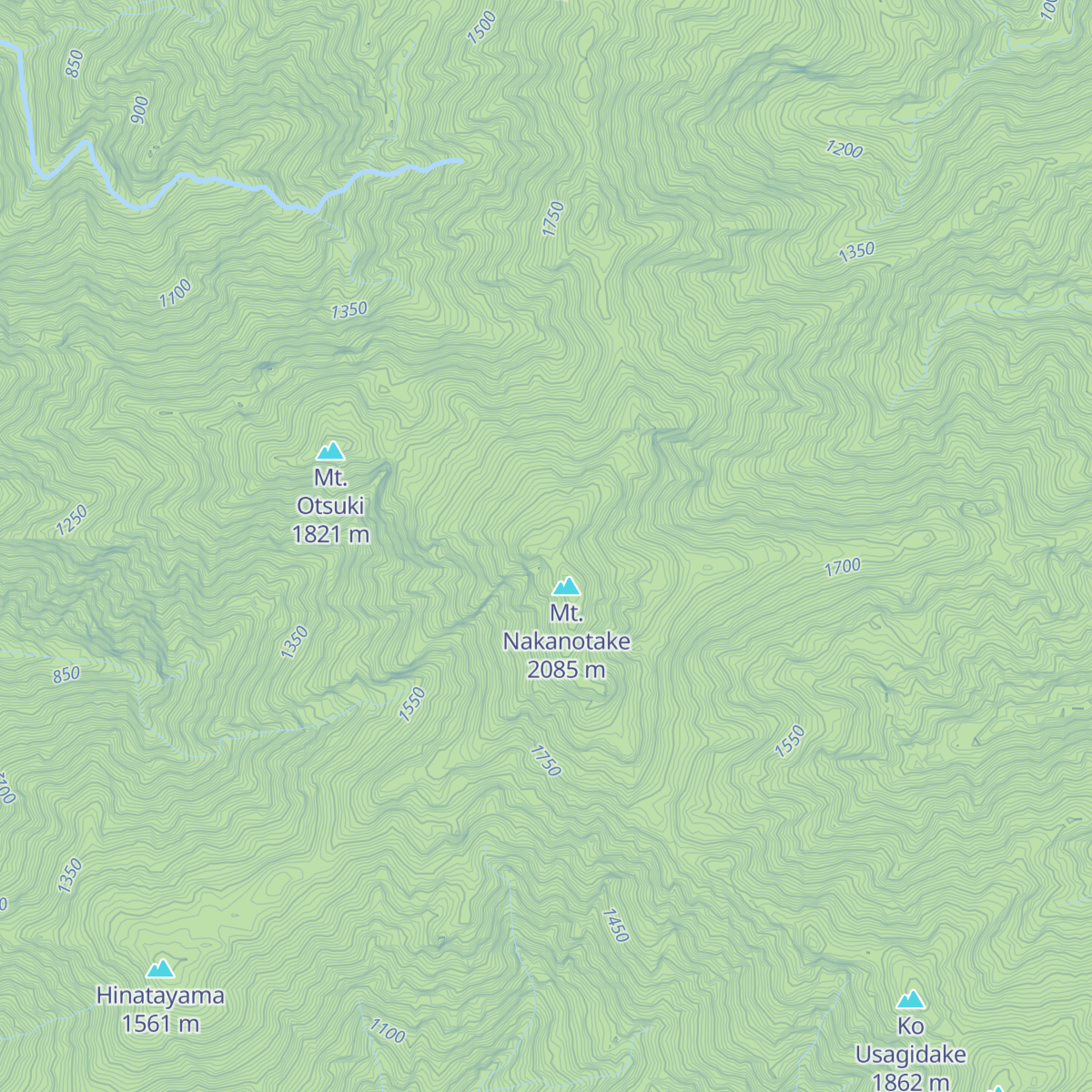 Nakanodake Hinan Koya map
