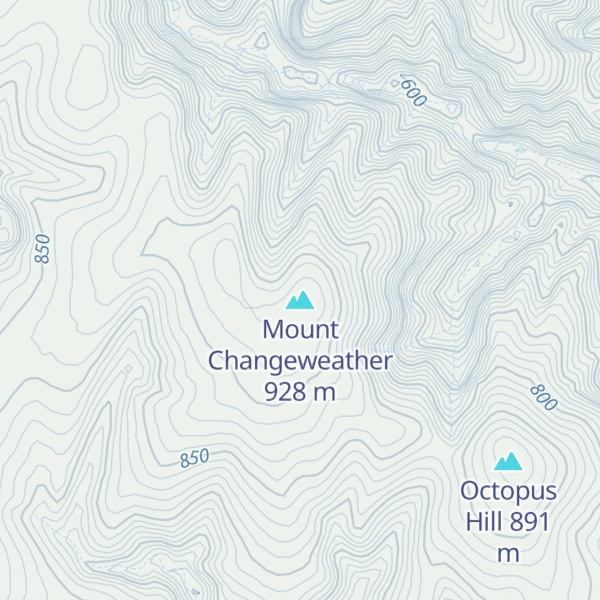 Map of Mount Changeweather
