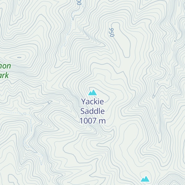 Map of Yackie Saddle