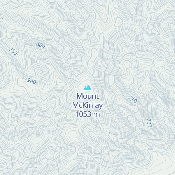 Map of Mount McKinlay