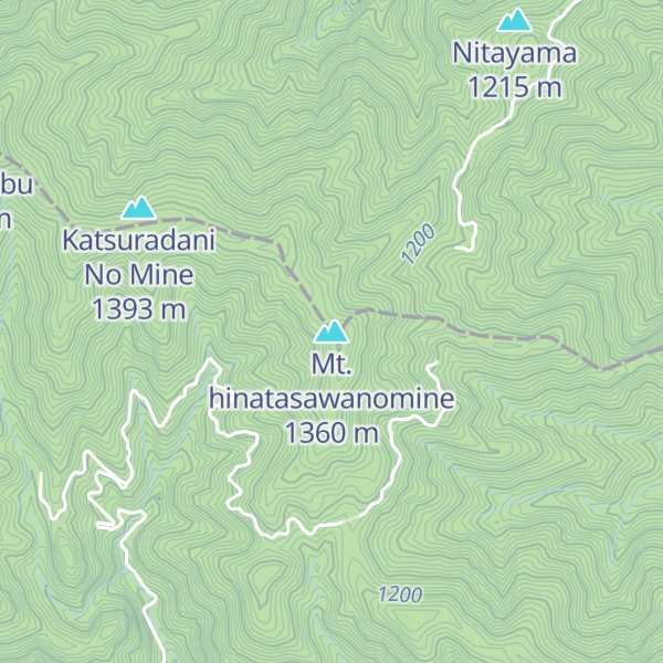 Map of Mt. hinatasawanomine