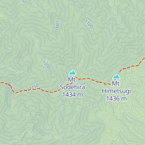 Map of Mt. Sodehira