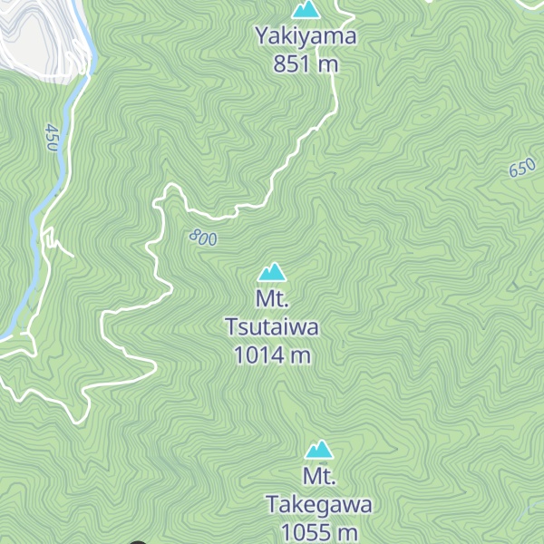 Map of Mt. Tsutaiwa