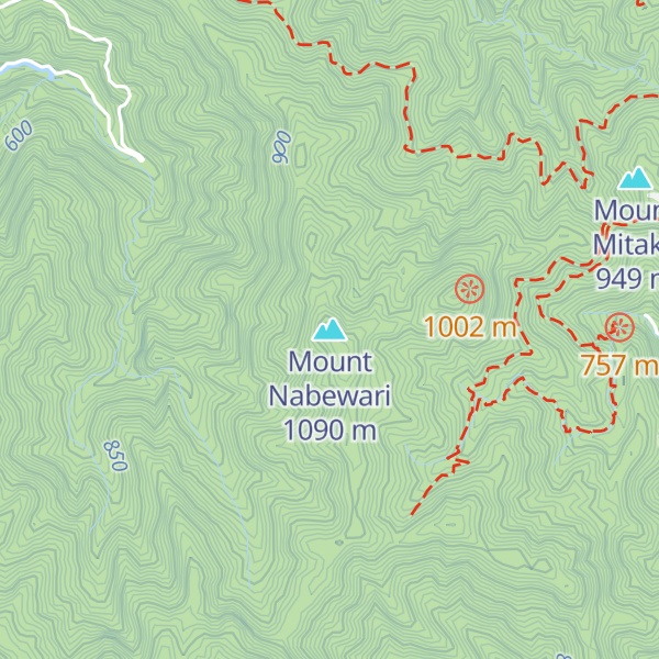 Map of Mount Nabewari