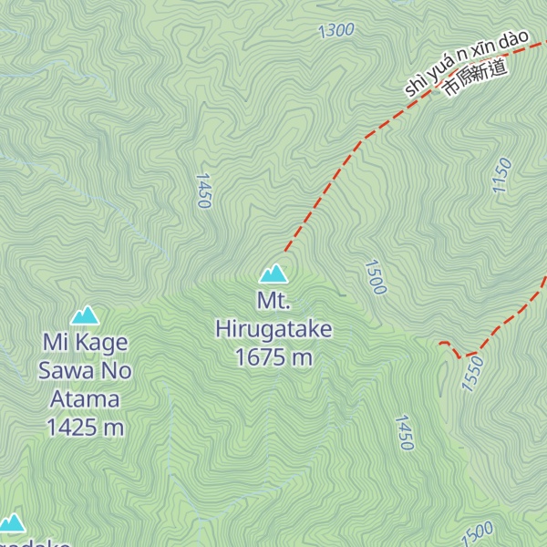 Map of Mt. Hirugatake