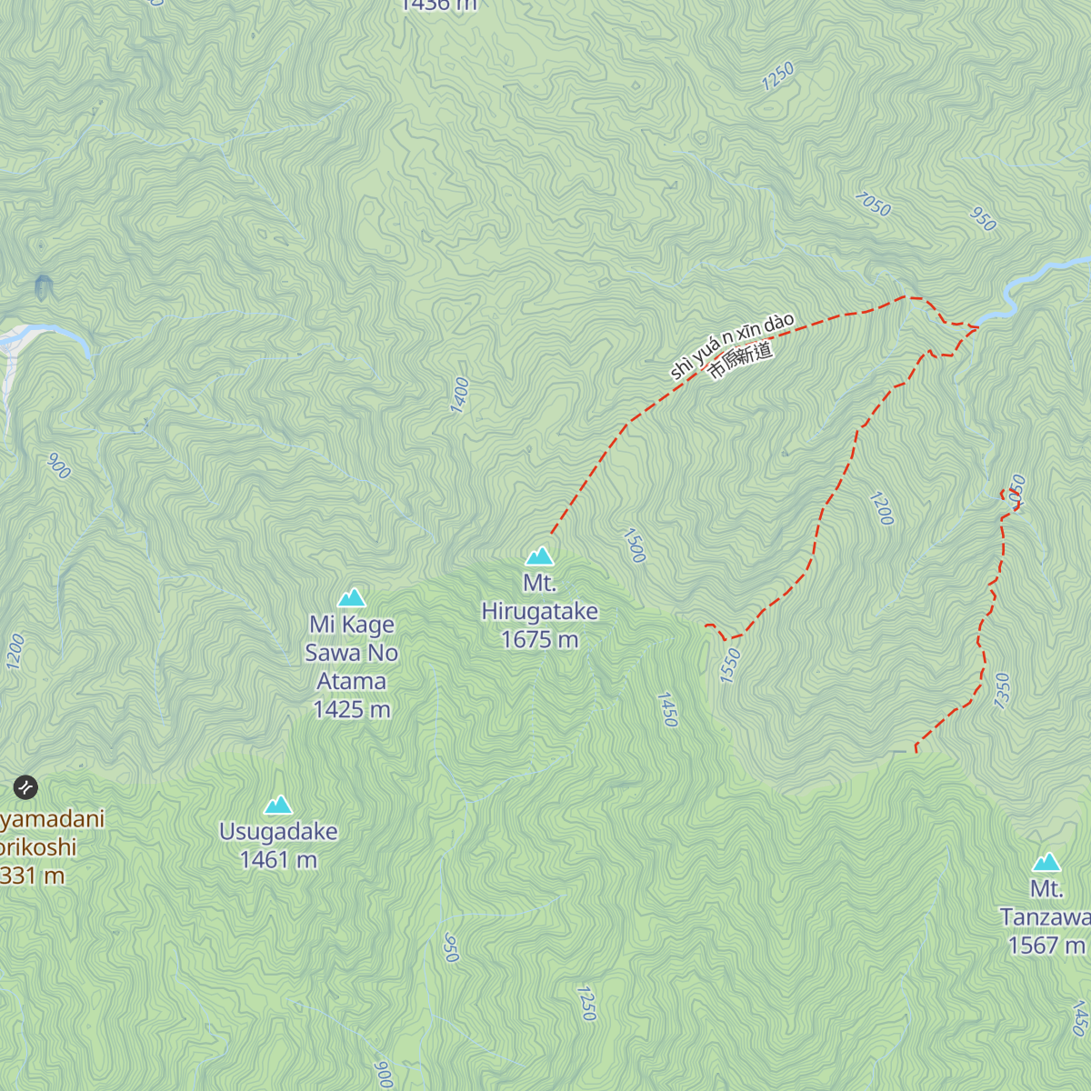 Hirugatake Sansō map