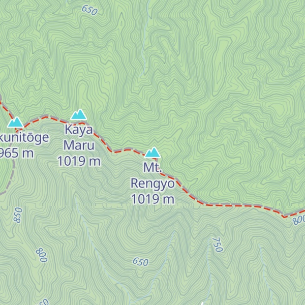 Map of Mt. Rengyo