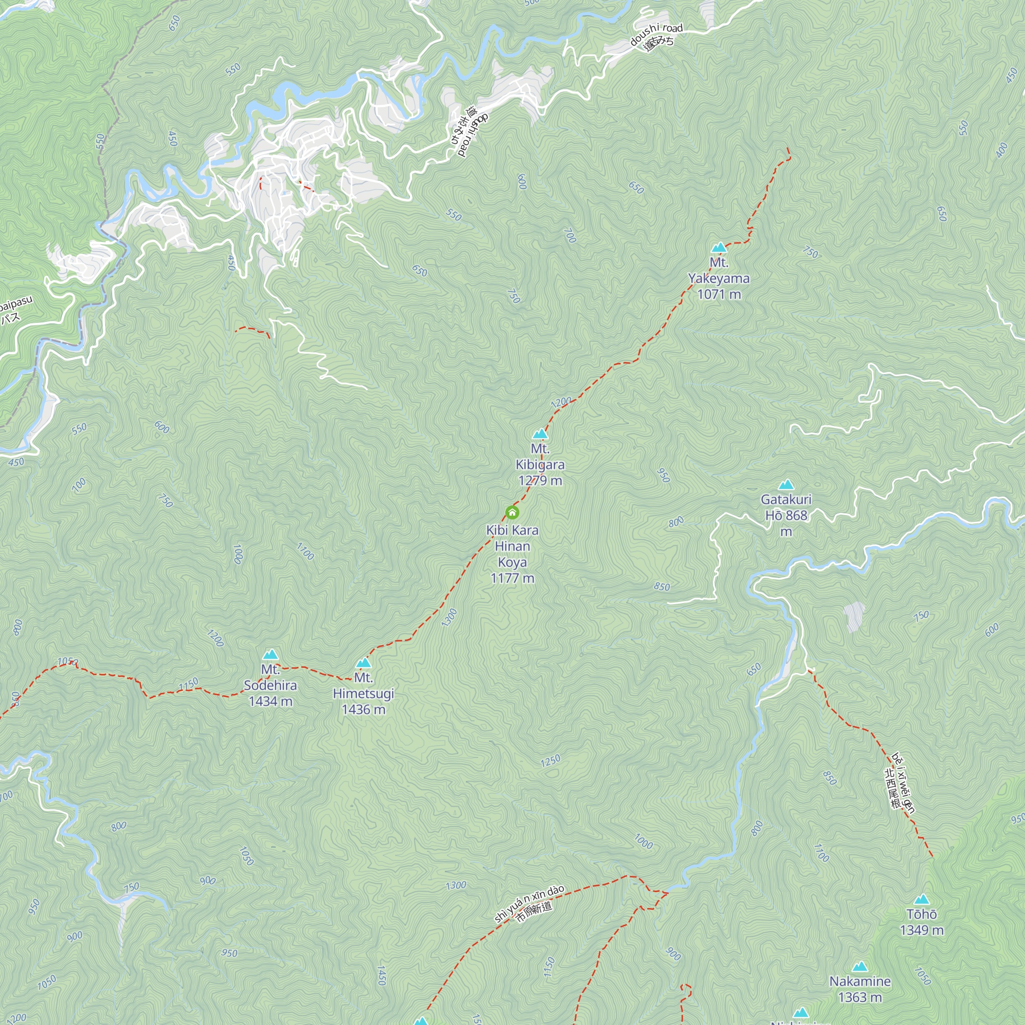 Kibi Kara Hinan Koya map