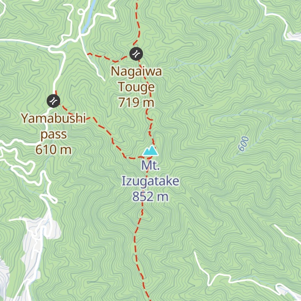Map of Mt. Izugatake