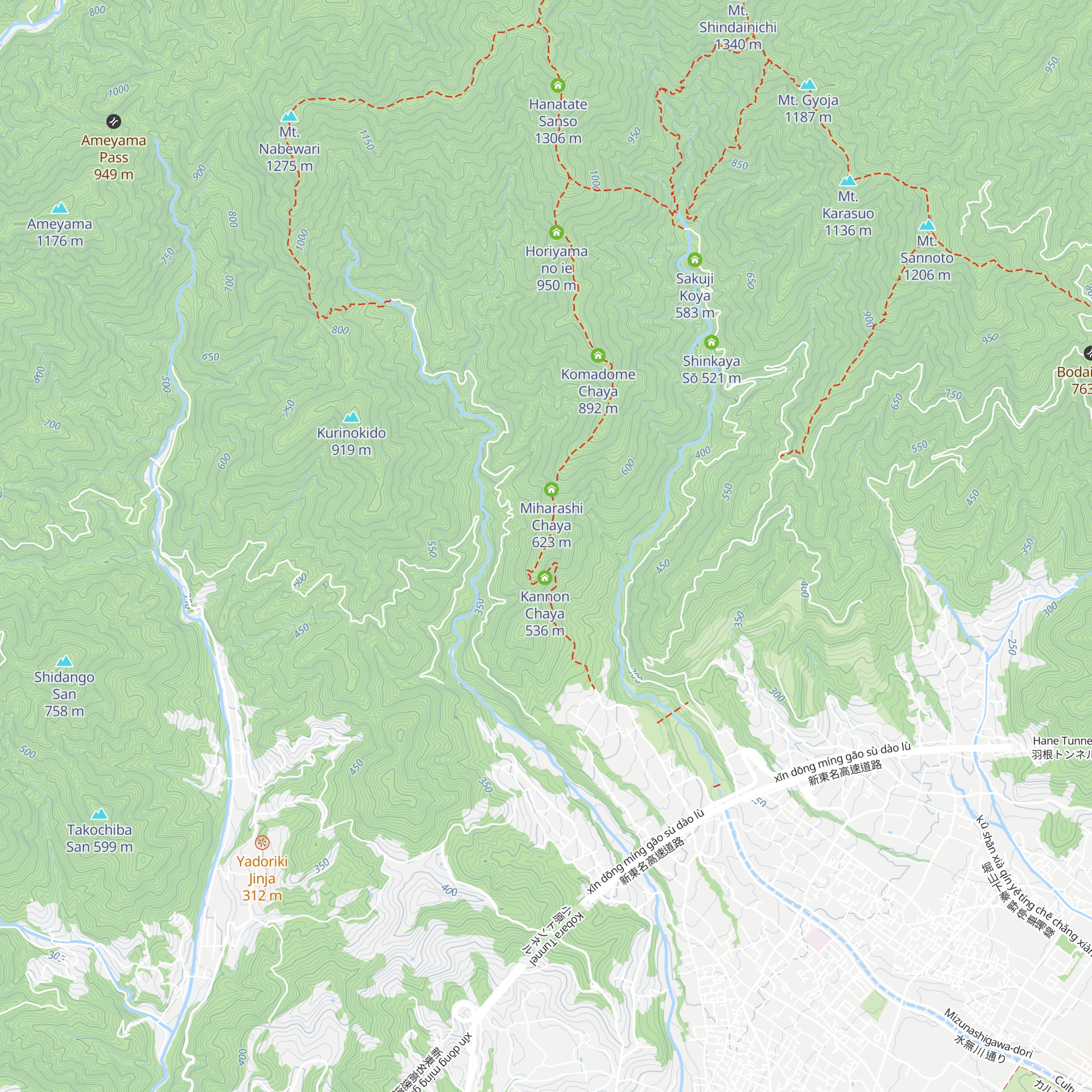 Okurakogen Yamanoie map