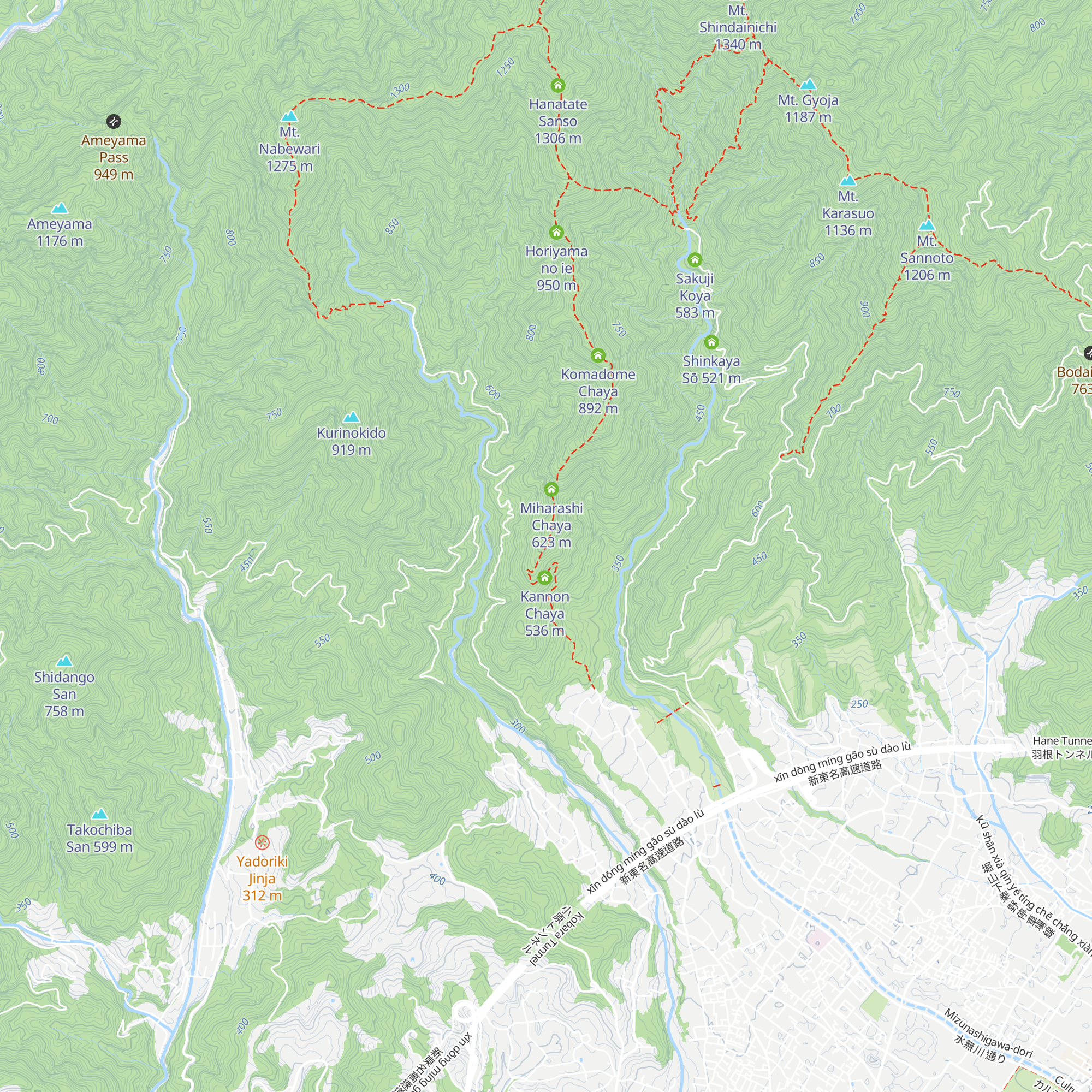 Okurakogen Yamanoie map