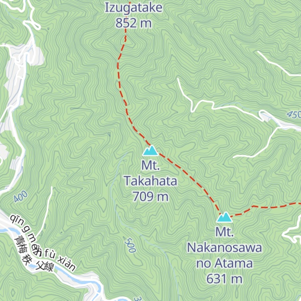Map of Mt. Takahata