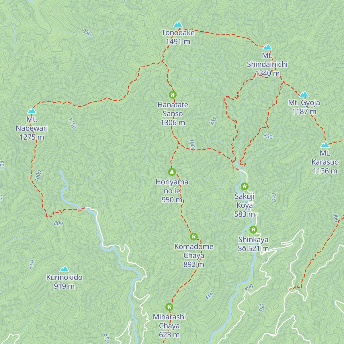 Horiyama no ie map
