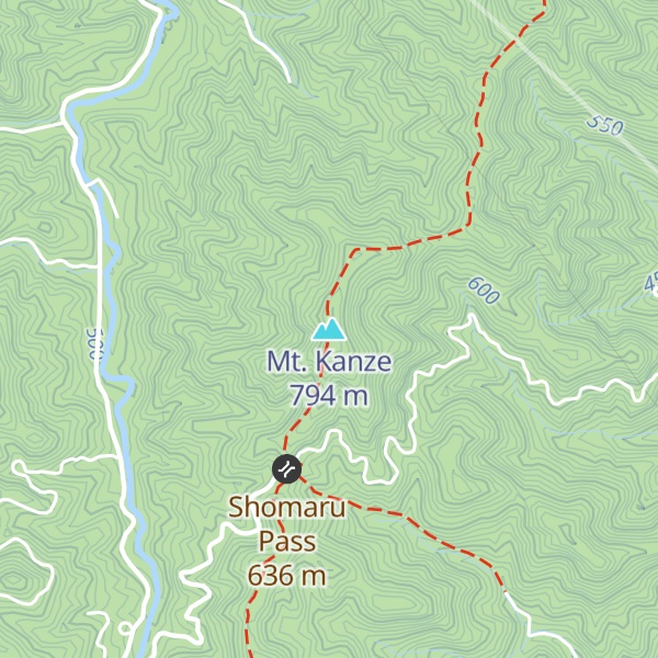 Map of Mt. Kanze