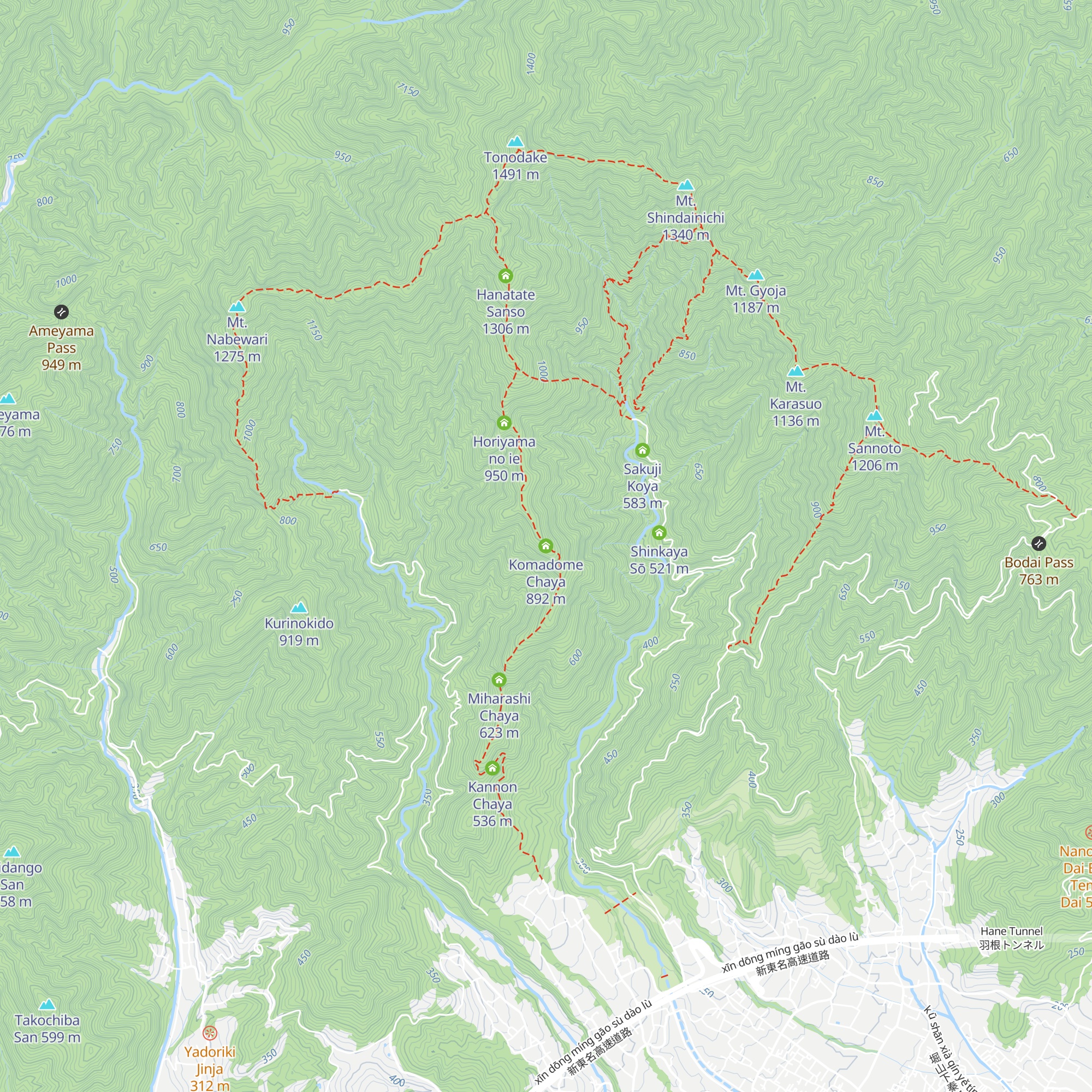 Komadome Chaya map