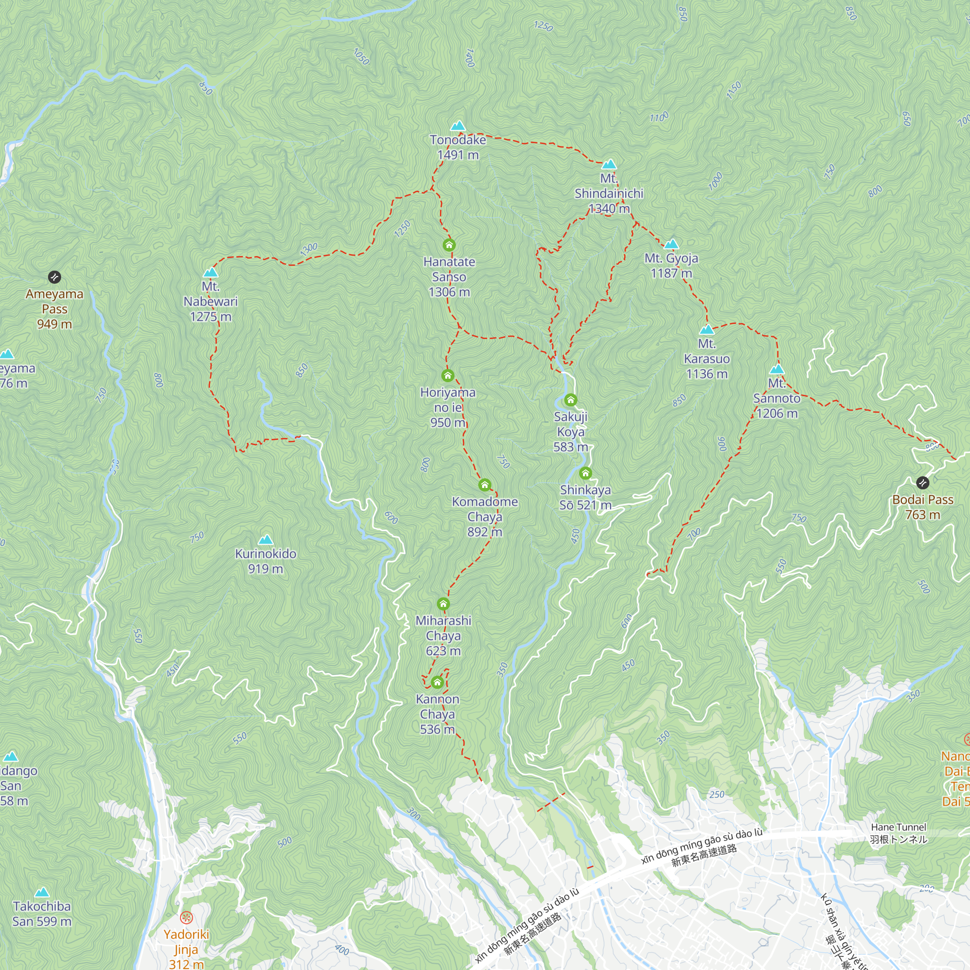 Komadome Chaya map