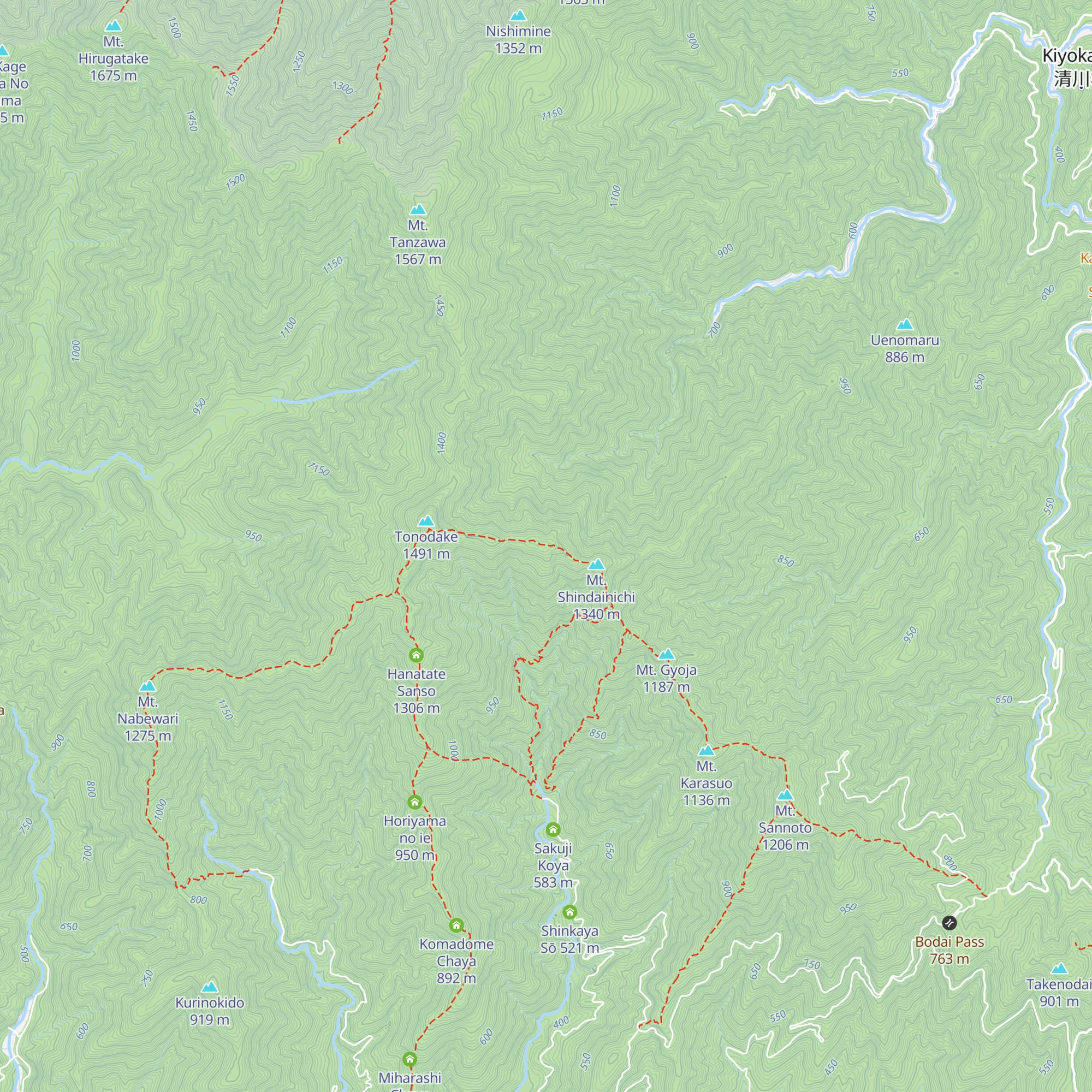 Kinomata Hut map