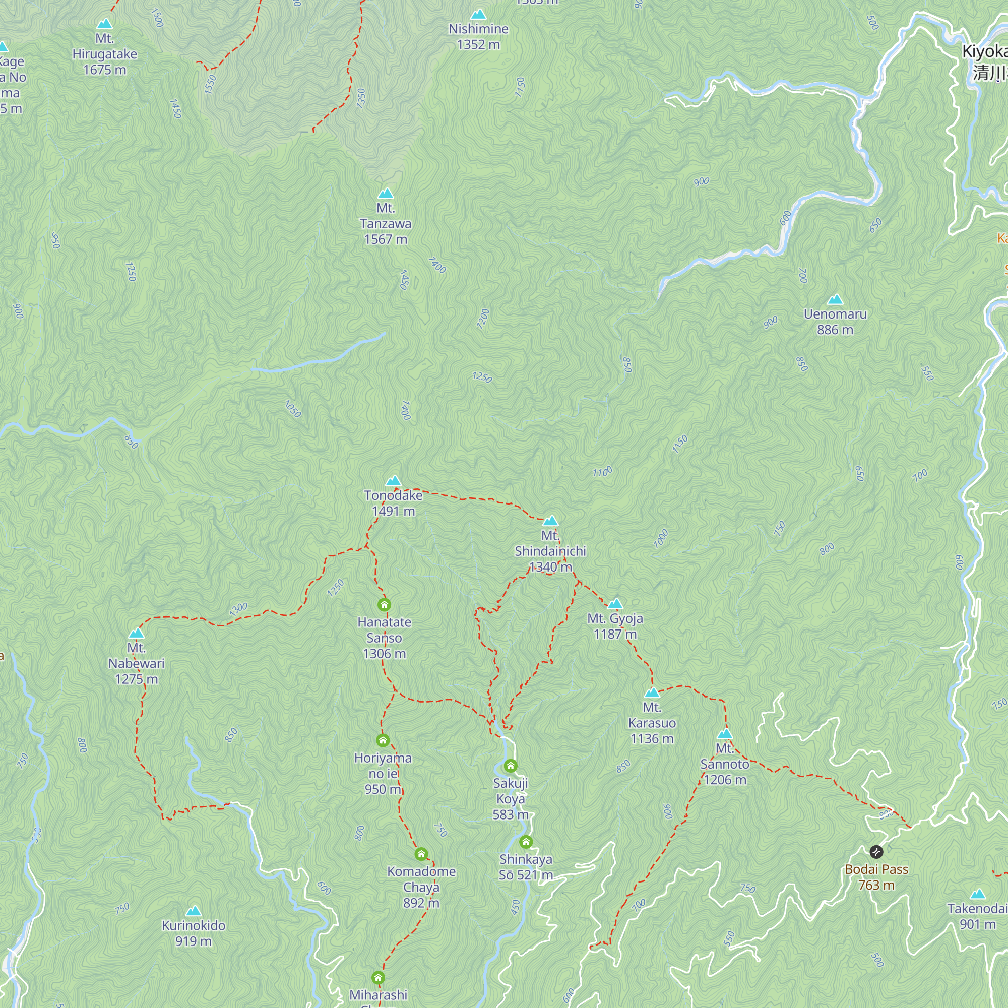 Kinomata Hut map