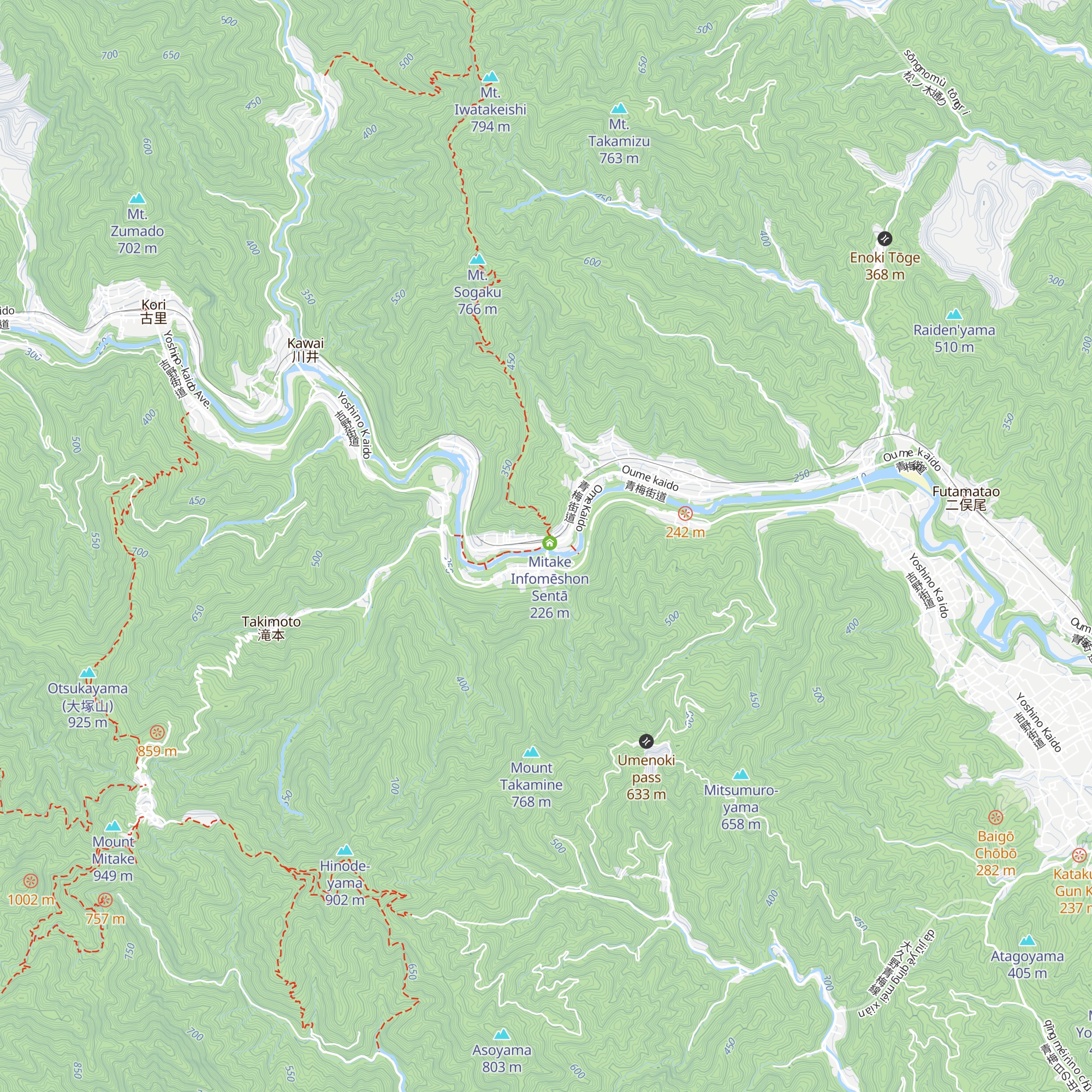 Ontake Kankō Kyōkai map
