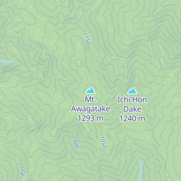Map of Mt. Awagatake