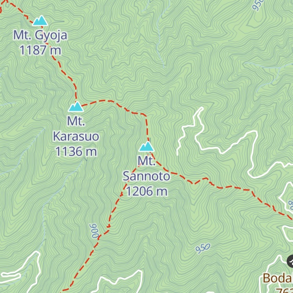 Map of Mt. Sannoto