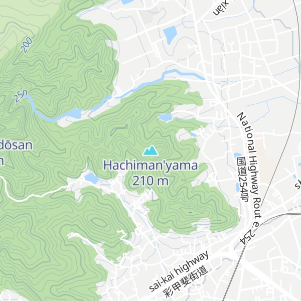 Map of Hachiman'yama