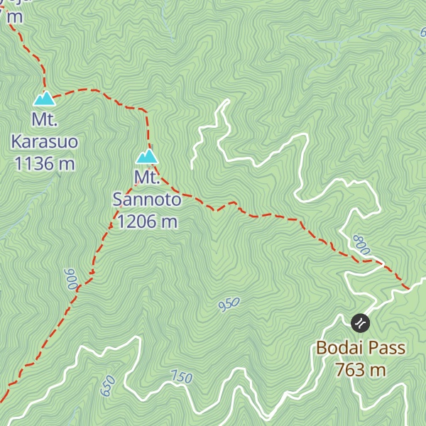 Map of Mt. Ninoto