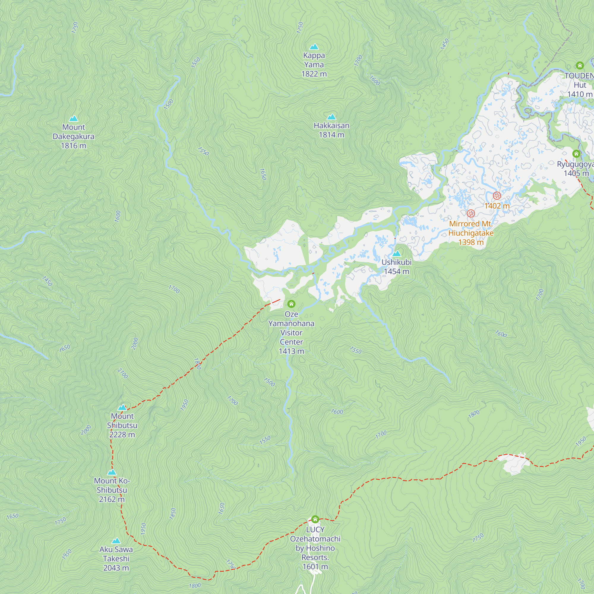 Oze Lodge map