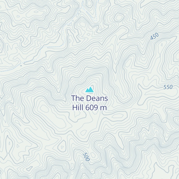 Map of The Deans Hill