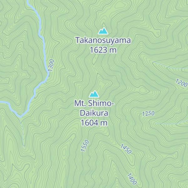 Map of Mt. Shimo-Daikura