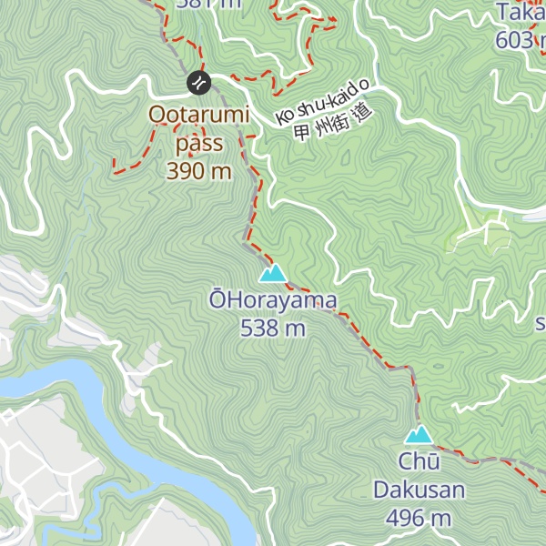 Map of ŌHorayama