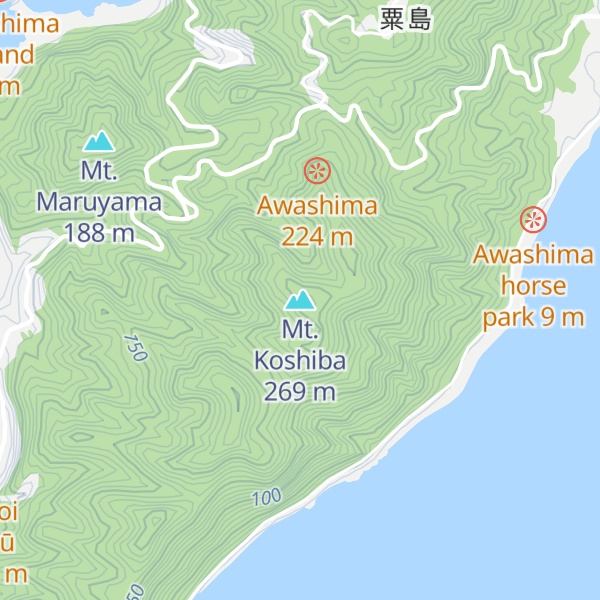 Map of Mt. Koshiba