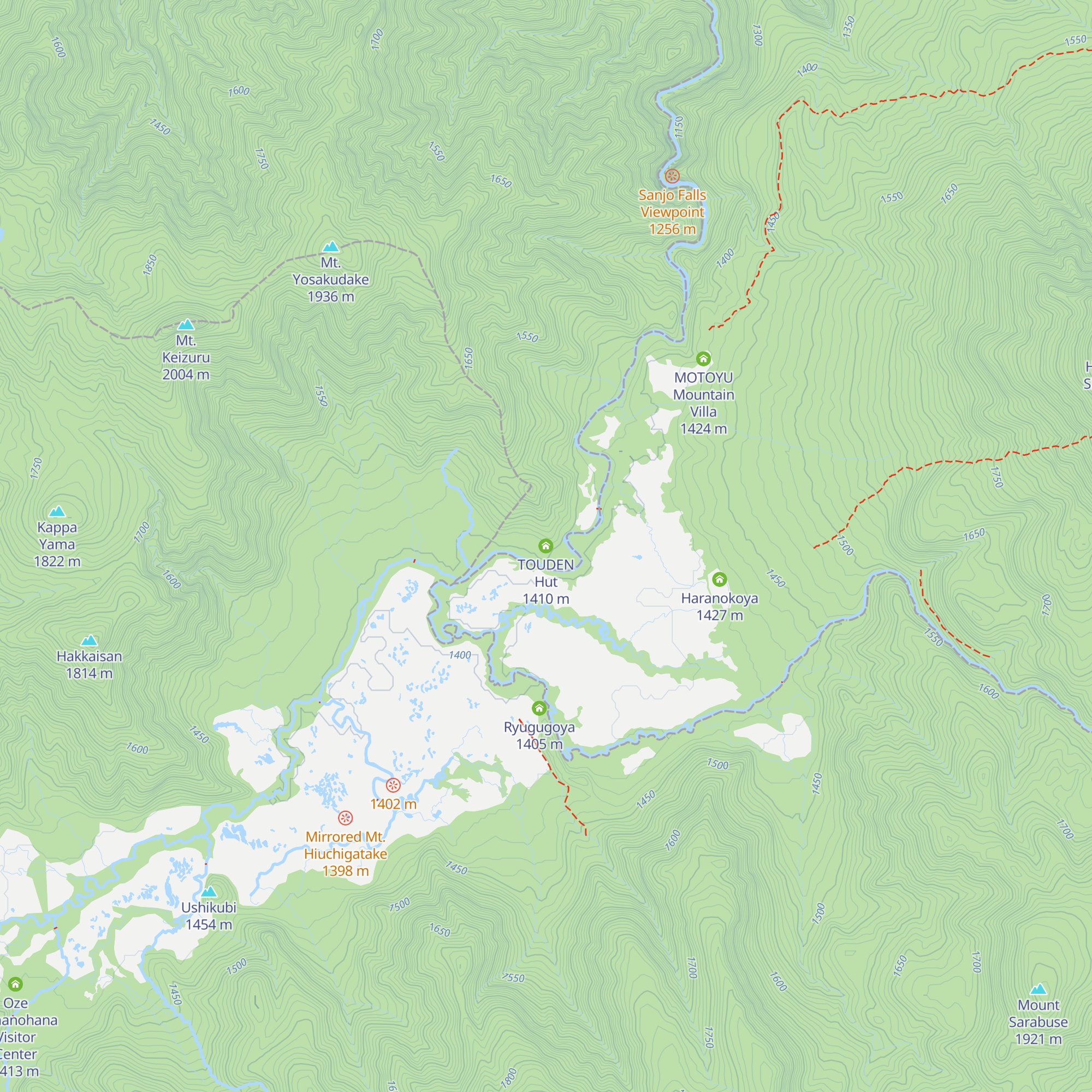 TOUDEN Hut map