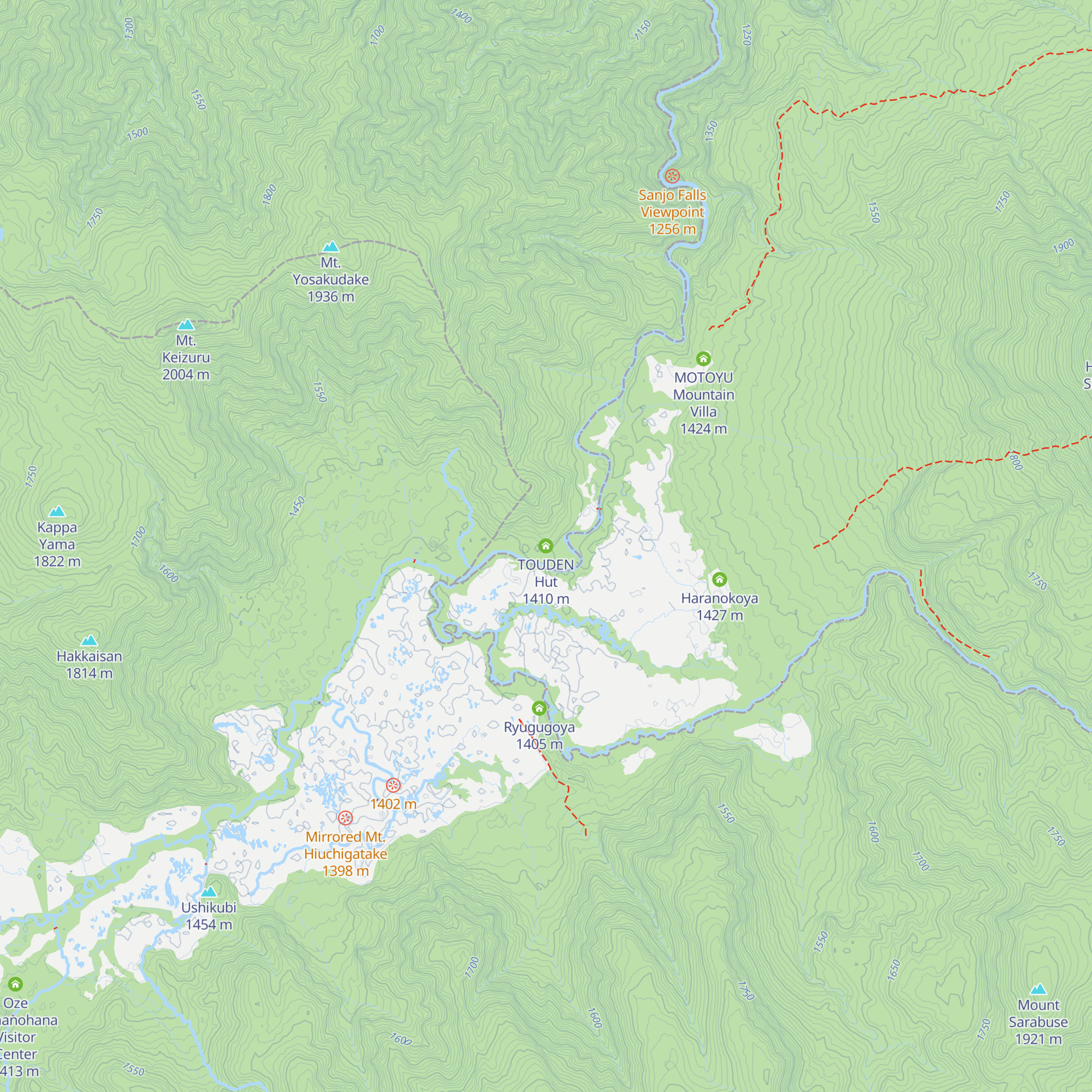 TOUDEN Hut map