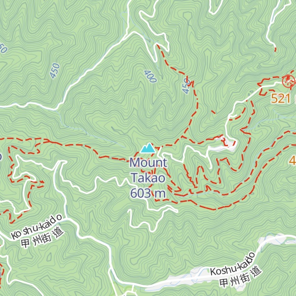 Map of Mount Takao
