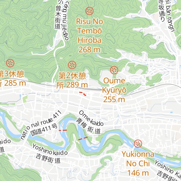Map of Place of Ome-Sightseeing Guidance