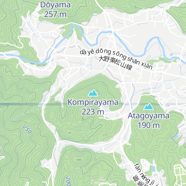 Map of Kompirayama