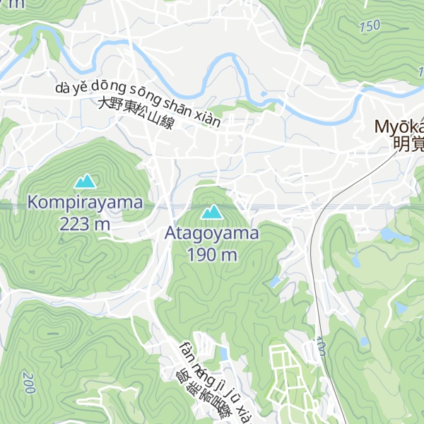 Map of Atagoyama
