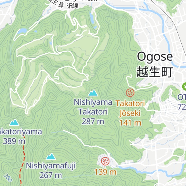 Map of Nishiyama Takatori