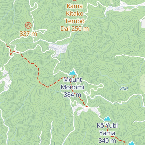 Map of Mount Monomi
