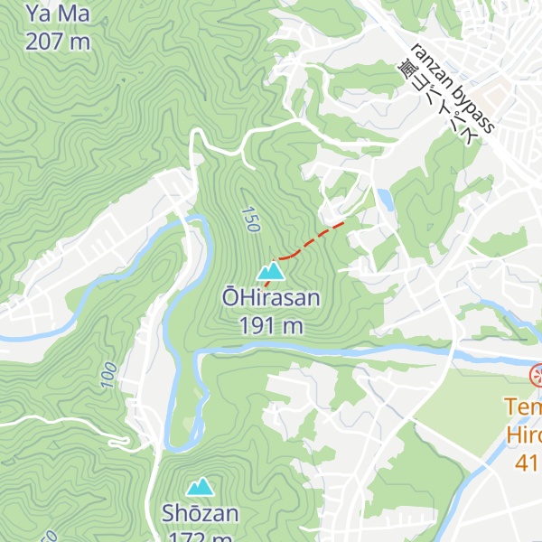 Map of ŌHirasan