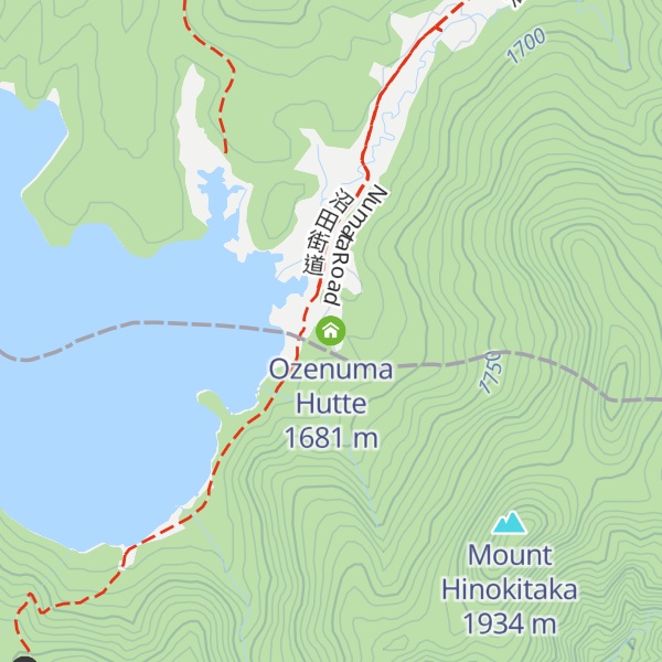 Map of Ozenuma Hutte