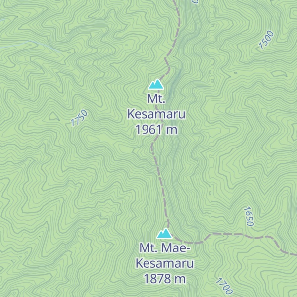 Map of Mt. Ato-Kesamaru